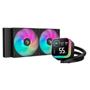 DeepCool LQ240 240mm AIO Liquid CPU Cooler, Segment LCD Display, Dual ARGB PWM Fans, Anti-Leak Tech, DeepCreative Software, Intel LGA1851/1700 & AMD AM5/AM4 Compatible - Image 2
