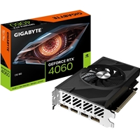 Gigabyte NVIDIA GeForce RTX 4060 D6 8GB GDDR6 Graphics Card,  3072 CUDA Cores, 2460 MHz Core Clock, Single Fan, 2x DisplayPorts / 2x HDMI Ports