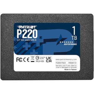 Patriot P210 (P220S1TB25) 1TB 2.5 Inch SSD, Sata 3 Interface, Read 520MB/s, Write 430MB/s, 3 Year Warranty - Image 3
