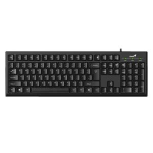 Genius KB-100 Wired Smart Keyboard, USB Plug and Play, Customizable Function Keys, Multimedia, Full Size UK Layout Design for Home or Office, Black - Image 3