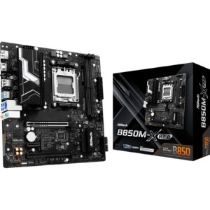ASRock B850M-X AMD AM5 Socket Motherboard, Micro-ATX, 2x DDR5 Slots, 2x M.2 Sockets, 1x USB-C Port, 2.5GbE LAN, 1x DisplayPort / 1x HDMI Port - Image 3