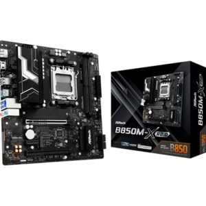 ASRock B850M-X AMD AM5 Socket Motherboard, Micro-ATX, 2x DDR5 Slots, 2x M.2 Sockets, 1x USB-C Port, 2.5GbE LAN, 1x DisplayPort / 1x HDMI Port - Image 2