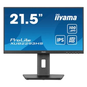iiyama PROLITE XUB2293HS-B6 22 inch IPS Monitor, Full HD, 1ms, HDMI, DisplayPort, Freesync, 100Hz, Speakers, Black, Internal PSU, Height Adjust, Pivot, ACR, VESA - Image 2