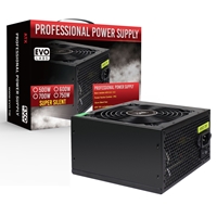 EVO LABS BR500-12BL 500W PSU,120mm Black Silent Fan with Improved Ventilation, Non Modular, High-Efficiency, PFC Certified, CE Compliant, Retail Packaged