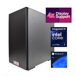 LOGIX Intel Core Ultra 7 AI Powered 20 Core, 3.90GHz (5.50GHz Boost) NPU with 13 TOPS, 32GB Kingston DDR5 Memory, 1TB Kingston NVMe, Gigabyte RTX 4060 8GB 4xMonitor, 2 x 2.5GB LAN, Windows 11 Pro - Image 3
