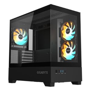 GIGABYTE C201 PANORAMIC RGB Gaming PC Case, Tempered Glass, Optimized Airflow, mini-ITX/m-ATX - Image 3