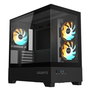 GIGABYTE C201 PANORAMIC RGB Gaming PC Case, Tempered Glass, Optimized Airflow, mini-ITX/m-ATX - Image 2