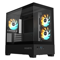 GIGABYTE C201 PANORAMIC RGB Gaming PC Case, Tempered Glass, Optimized Airflow, mini-ITX/m-ATX