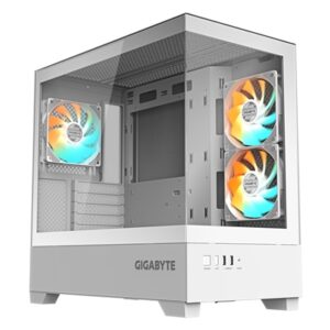 GIGABYTE C201 PANORAMIC ICE RGB Gaming PC Case, Tempered Glass, Optimized Airflow, mini-ITX/m-ATX - Image 2