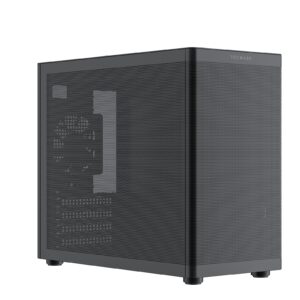 TecWare Fusion 3 mATX Compact PC Case, High Airflow SFF Chassis, 3 Fans Included, Top-Mount ATX/SFX PSU Support, USB-C, Supports 280mm GPU & Dual Radiators, Black - Image 3