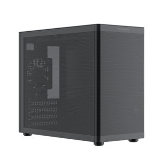 TecWare Fusion 3 mATX Compact PC Case, High Airflow SFF Chassis, 3 Fans Included, Top-Mount ATX/SFX PSU Support, USB-C, Supports 280mm GPU & Dual Radiators, Black - Image 2