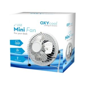 4" USB Mini Desk Fan, Portable, Single-Speed, Adjustable Tilt, Compact Tabletop Fan for Office, Home & Laptop Use (White) - Image 2