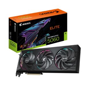 AORUS GeForce RTX 5060 ELITE GDDR7 Graphics Card, 3840 CUDA Cores, 2722 MHz Core Clock, Triple Fan, 3x DisplayPorts / 1x HDMI Port - Image 3