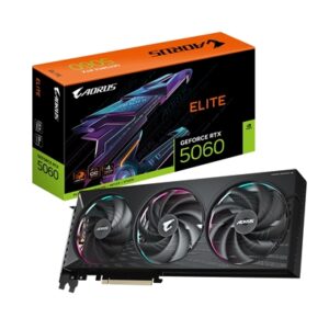 AORUS GeForce RTX 5060 ELITE GDDR7 Graphics Card, 3840 CUDA Cores, 2722 MHz Core Clock, Triple Fan, 3x DisplayPorts / 1x HDMI Port - Image 2