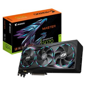 Gigabyte NVIDIA GeForce RTX 5070 AORUS MASTER 12GB GDDR7 Graphics Card, 6144 CUDA Cores, 2715 MHz Core Clock, Triple Fan, RGB, 3x DisplayPorts / 1x HDMI Port - Image 3