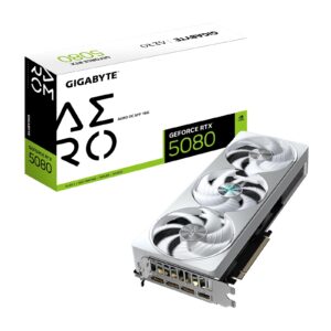Gigabyte NVIDIA GeForce RTX 5080 AERO OC SFF 16GB GDDR7 Graphics Card, 10752 CUDA Cores, 2730 MHz Core Clock, Triple Fan, White, RGB, 3x DisplayPorts / 1x HDMI Por - Image 3