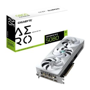 Gigabyte NVIDIA GeForce RTX 5080 AERO OC SFF 16GB GDDR7 Graphics Card, 10752 CUDA Cores, 2730 MHz Core Clock, Triple Fan, White, RGB, 3x DisplayPorts / 1x HDMI Por - Image 2
