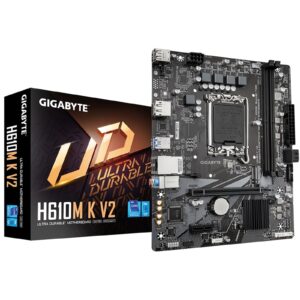 Gigabyte H610M K V2 DDR5 Intel Socket 1700 Micro ATX Motherboard, PCIe 4.0 Design, Gen3 x4 M.2 ,GbE LAN ,Anti-Sulfur Resistor, Smart Fan 6 - Image 3