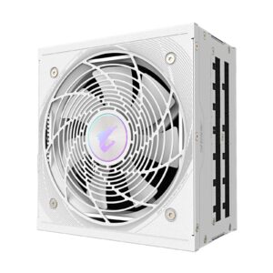 Gigabyte AORUS ELITE ICE 850W White PSU - Fully Modular, 80 PLUS Platinum, ATX 3.1, PCIe 5.0 Ready, 12VHPWR, Silent 120mm FDB Fan, 10-Year Warranty - Image 3