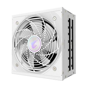 Gigabyte AORUS ELITE ICE 850W White PSU - Fully Modular, 80 PLUS Platinum, ATX 3.1, PCIe 5.0 Ready, 12VHPWR, Silent 120mm FDB Fan, 10-Year Warranty - Image 2