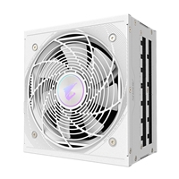 Gigabyte AORUS ELITE ICE 850W White PSU - Fully Modular, 80 PLUS Platinum, ATX 3.1, PCIe 5.0 Ready, 12VHPWR, Silent 120mm FDB Fan, 10-Year Warranty