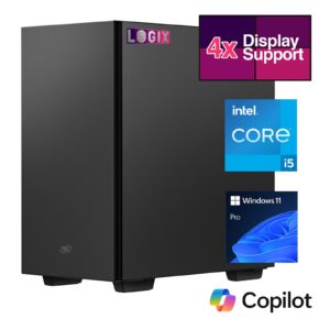 LOGIX Micro Tower - Designed for CCTV Use - Intel i5 Processor, 16GB Kingston Memory, 500GB Kingston SSD, Output to 4 Monitors, with Dual LAN, Windows 11 Pro - Image 3