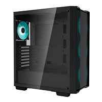 DeepCool CC560 Case V2, Gaming, Black, Mid Tower, 1 x USB 3.0 / 1 x USB 2.0, Tempered Glass Side Window Panel, DeepCool Blue LED Fans, ATX, Micro ATX, Mini-ITX - Image 4