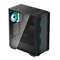 DeepCool CC560 Case V2, Gaming, Black, Mid Tower, 1 x USB 3.0 / 1 x USB 2.0, Tempered Glass Side Window Panel, DeepCool Blue LED Fans, ATX, Micro ATX, Mini-ITX - Image 5