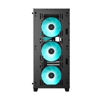 DeepCool CC560 Case V2, Gaming, Black, Mid Tower, 1 x USB 3.0 / 1 x USB 2.0, Tempered Glass Side Window Panel, DeepCool Blue LED Fans, ATX, Micro ATX, Mini-ITX - Image 7