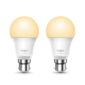 TP-LINK (TAPO L510B 2-Pack) Wi-Fi LED Smart Light Bulb, Dimmable, Schedule, App/Voice Control, Bayonet Fitting