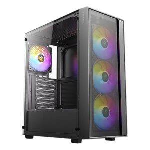 Antec AX65 ARGB Mid-Tower Gaming PC Case - High-Airflow Mesh Front, 4 x 120mm ARGB Fans Included, Tempered Glass Side Panel, ATX/Micro-ATX/ITX - Image 3