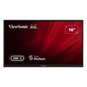 Viewsonic VA1650 16 inch USB-C Lightweight Portable IPS Monitor, Full HD, 60Hz, HDMI (v1.4), VESA, Built in Foldable Stand - Image 3