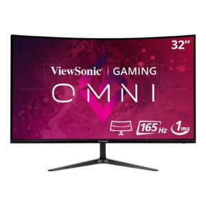 Viewsonic Omni VX3218-PC-MHD 32 Inch Curved Gaming Monitor, Full HD, 165Hz, Freesync, 2xHDMI, DisplayPort, 1ms VESA, Speakers - Image 3
