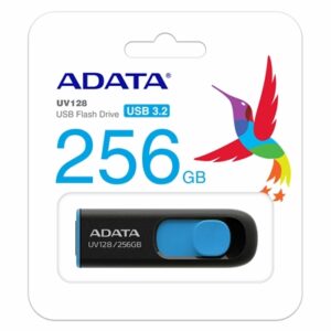 Adata DashDrive UV128 256GB USB 3.0 Flash Drive, Black and Blue - Image 2