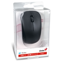 Genius NX-7000 Wireless Mouse, 2.4 GHz with USB Pico Receiver, Adjustable DPI levels up to 1200 DPI, 3 Button with Scroll Wheel, Ambidextrous Design, Black - Image 8