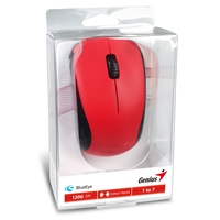 Genius NX-7000 Wireless Mouse, 2.4 GHz with USB Pico Receiver, Adjustable DPI levels up to 1200 DPI, 3 Button with Scroll Wheel, Ambidextrous Design, Red - Image 8
