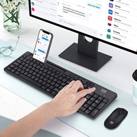 Evo Labs WM-757UK Wireless Keyboard and Mouse Combo Set, With Integrated Tablet/ Mobile/ Smartphone Stand, 2.4GHz Full Size Qwerty UK Layout Keyboard with Wireless Mouse, Ideal for Home/Office, Black - Image 7