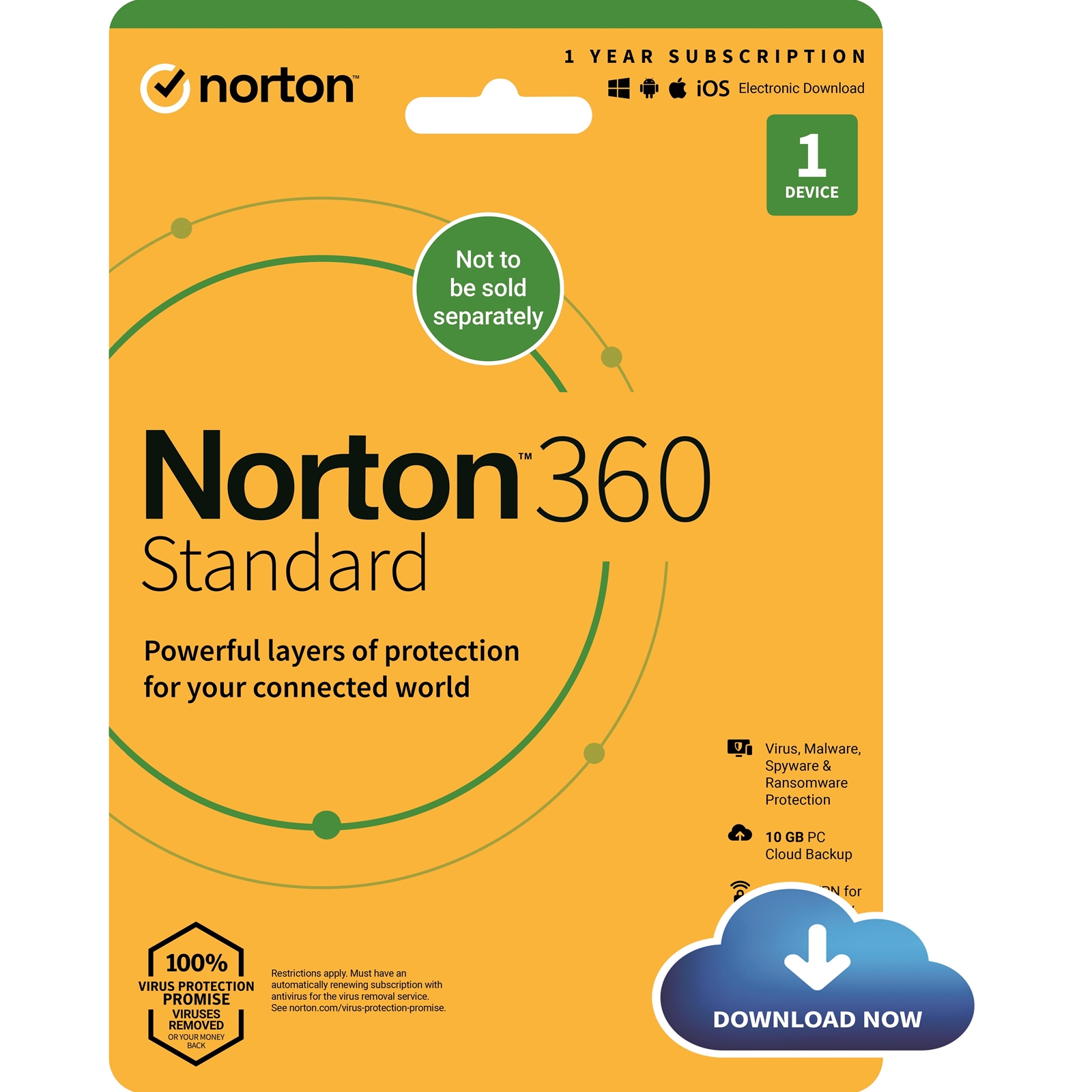 Norton 360 Standard 2022, Antivirus Software for 1 Device, 1-year Subscription, Includes Secure VPN, Password Manager and 10GB of Cloud Storage, PC/Mac/iOS/Android, Activation Code by email - ESD - Image 3