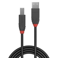 Lindy 36675 5m USB-A (M) 2.0 To USB-B (M) 2.0 Anthra Line 480Mbps Cable - Black - Image 4