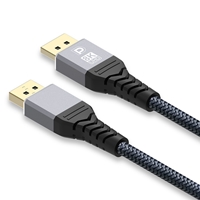 Prevo DP14-2M DisplayPort Cable, DisplayPort 1.4 (M) to DisplayPort 1.4 (M), 2m, Black & Grey, Supports Displays up to 8K@60Hz, Robust Braided Cable, Gold-Plated Connectors, Superior Design & Performance, Retail Box Packaging - Image 5