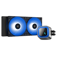 DeepCool LS520 Premium AiO Liquid CPU Cooler, Universal Socket, 240mm Radiator, PWM 2250RPM Cooling Fans, Addressable RGB LED Lighting, Fully Customizable Infinity Mirror Cap Design, Black Version - Image 4