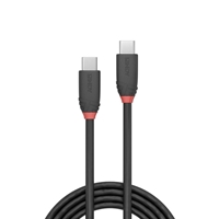 LINDY 36906 Black Line USB Cable, USB 3.2 Type-C (M) to USB 3.2 Type-C (M), 1m, Black & Red, SuperSpeed USB Supports Data Transfer Speeds up to 20Gbps, Robust PVC Housing, Nickel Connectors & Gold Plated Contacts, Retail Polybag Packaging - Image 4