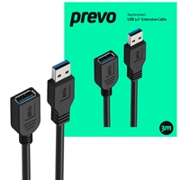 Prevo USBM-USBF-3M USB 3.0 Extension Cable, USB 3.0 Type-A (M) to USB Type-A (F), 3m, Black, Up to 5Gbps Transmission Rate, Retail Box Packaging - Image 4