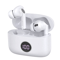 Prevo M10 Active Noise Cancelling TWS Earbuds, Bluetooth 5.3, Automatic Pairing, Touch Control Feature with Digital LED Display Wireless Charging Case, Android, IOS and Windows Compatible, White - Image 6