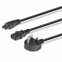 Lindy 30374 2.5m UK 3 Pin Plug To IEC C13 (Kettle) & IEC C5 (Clover) 10 Amp Mains Splitter Extension Cable - Black - Image 7