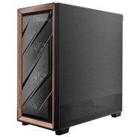 Antec FLUX Mid Tower PC Case - Tempered Glass, Black/Wood, 5 PWM Fans, USB-C, E-ATX/ATX/mATX/ITX Compatibility - Image 5