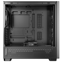 Antec FLUX Mid Tower PC Case - Tempered Glass, Black/Wood, 5 PWM Fans, USB-C, E-ATX/ATX/mATX/ITX Compatibility - Image 7