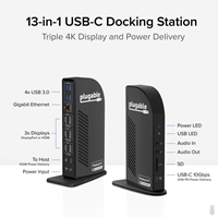 Plugable UD-ULTC4K Triple Monitor 4K 96W USB-C PD DisplayLink Certified Docking Station - Image 4
