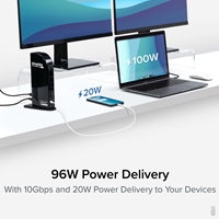 Plugable UD-ULTC4K Triple Monitor 4K 96W USB-C PD DisplayLink Certified Docking Station - Image 6