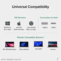 Plugable UD-6950Z Universal Dual Monitor 4K USB-A/USB-C DisplayLink Certified Docking Station - Image 8